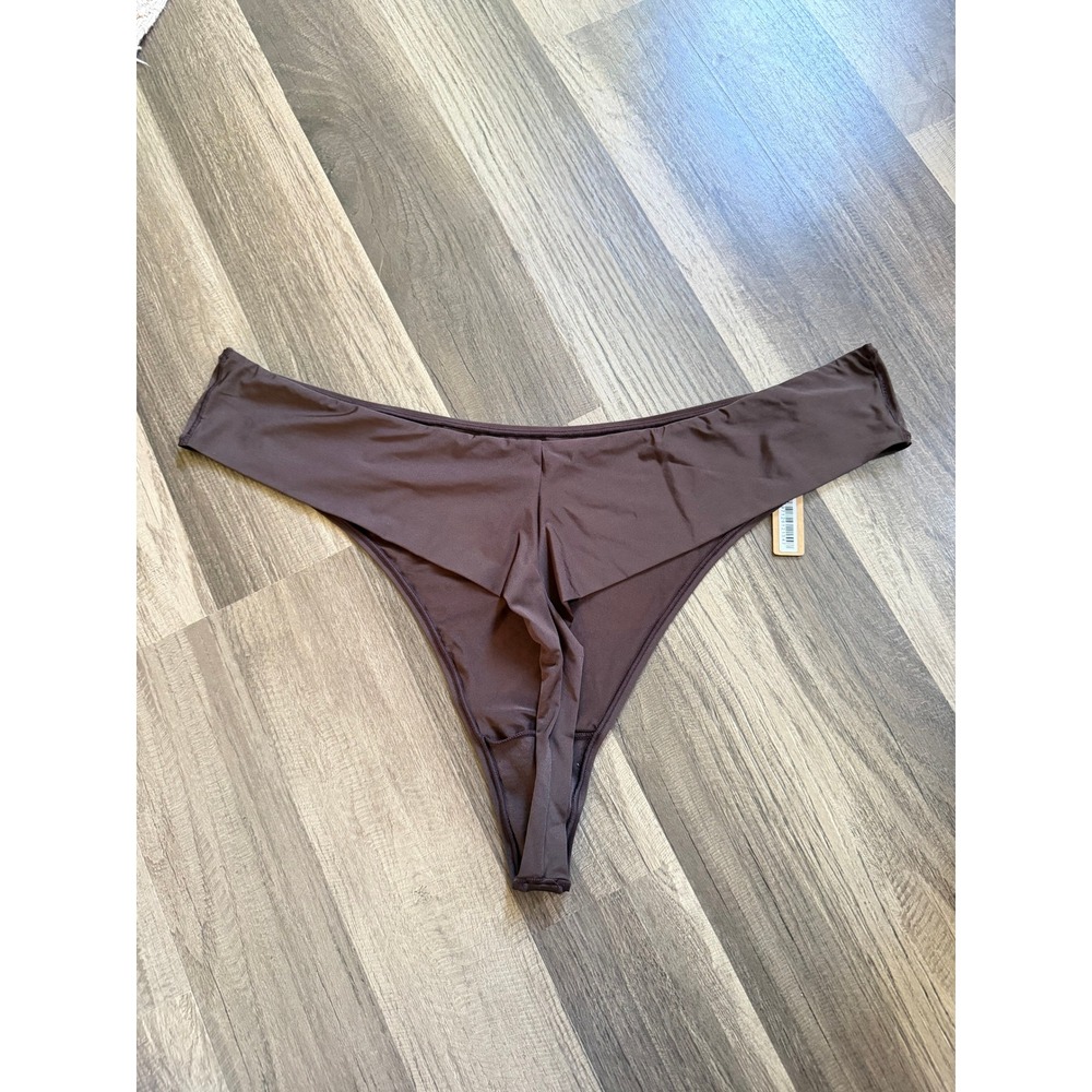 Skims Body Thong Women 4X Espresso Brown NWT PN-THG-2857 Minimalist Seamless - Picture 5 of 5